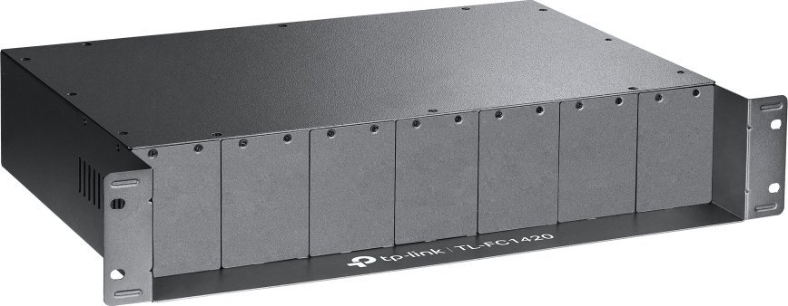 Shasi rack për media konvertues TP-Link TL-FC1420, 14 slote, furnizim redundant, gri
