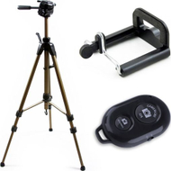 Tripod për telefon Fancier SB4164, 1.8 m, telekomandë Bluetooth, i zi