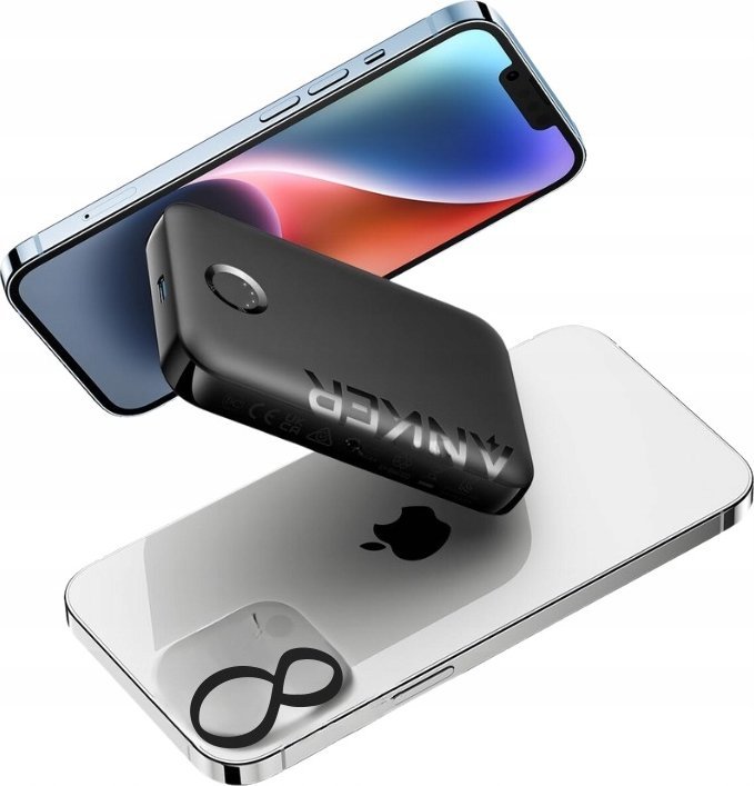 Powerbank Anker 322 MagGo, 5000mAh, wireless 7.5W, me qëndresë