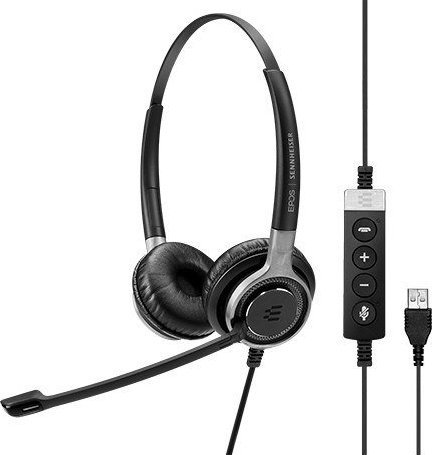 Kufje me mikrofon EPOS SC660 USB ML, stereo, me kabllo, të zeza