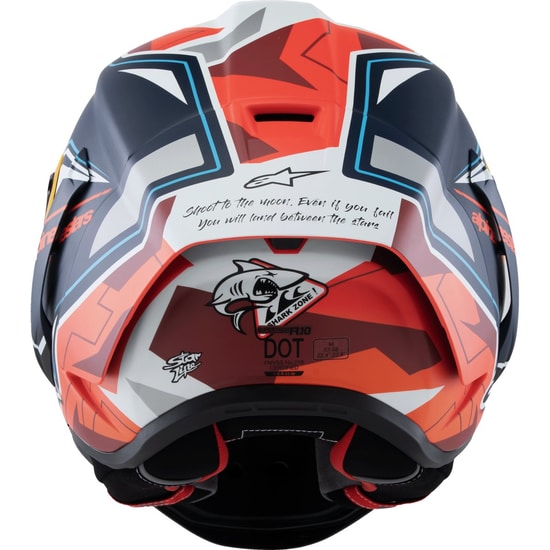 Helmetë moto Alpinestars Supertech R10 Acosta LE, rrugë dhe pistë, karboni 3K, blu e kuqe e bardhë mat