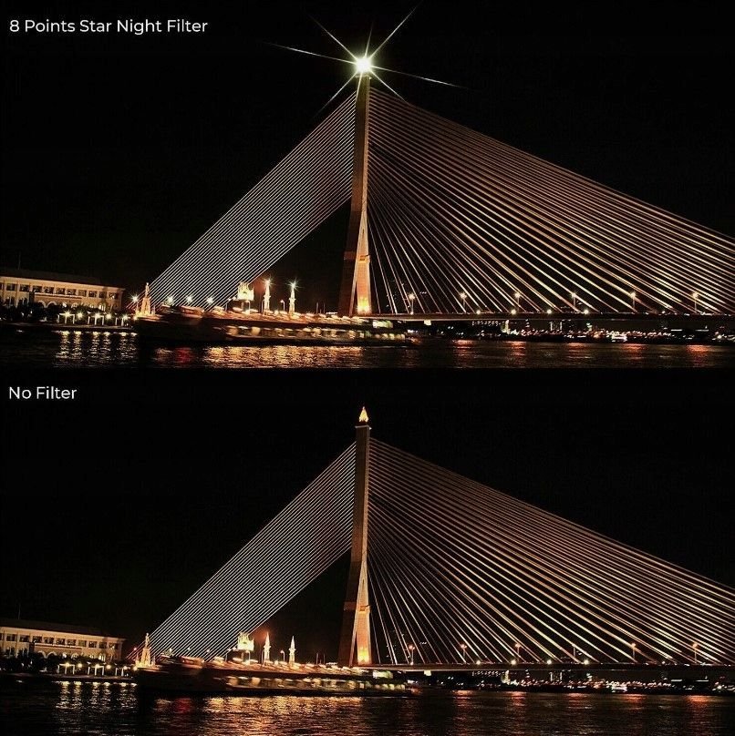 Filtër fotografik K&amp;F Concept Variable Star 4–8 82mm, xham optik 18 shtresa, trup jeshil