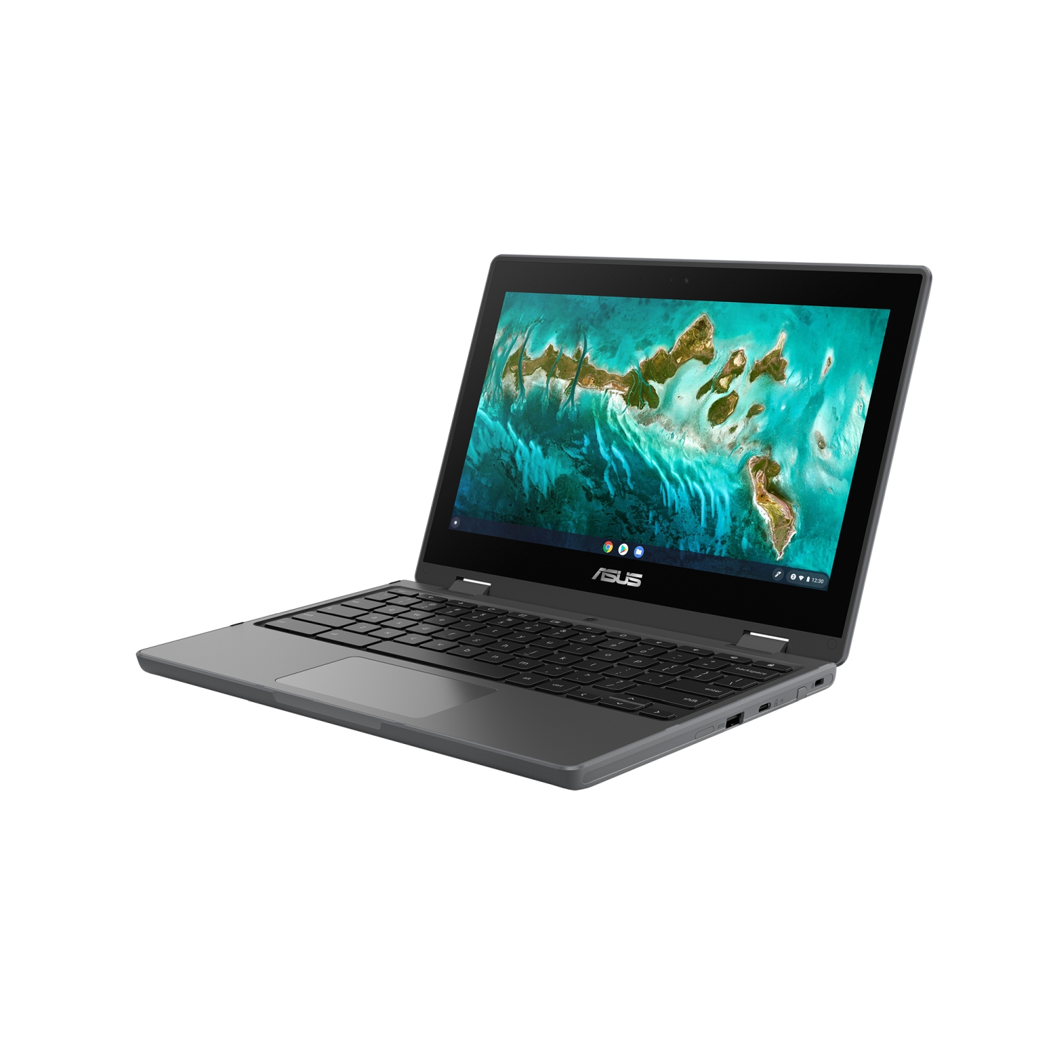 Laptop ASUS Chromebook CR11 Flip CR1100FKA N4500, 11,6", 1366x768, 4GB, 64GB, UHD, i hirtë