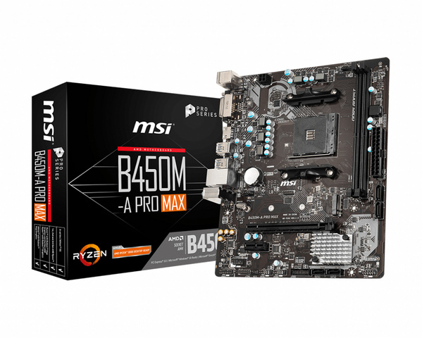 Матична плоча MSI B450M-A PRO MAX AMD B450 Socket AM4 micro ATX