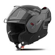 Kaskë hibride Airoh Mathisse II, termoplastikë HRT, Pinlock 120 XLT, gri mat XS