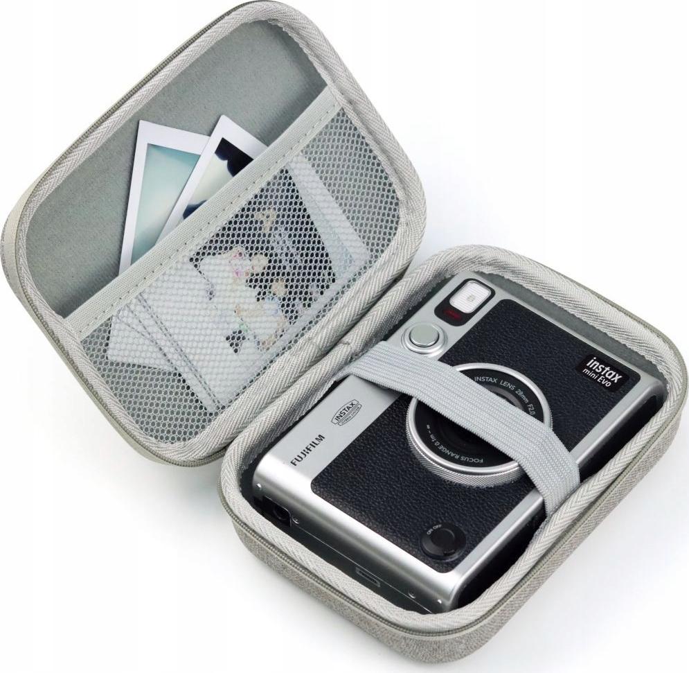 Заштитна торбичка Loveinstant за Fujifilm Instax Mini Evo, со ремен, црна