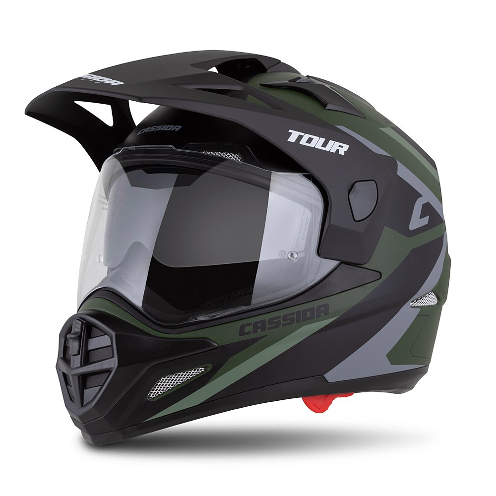 Helmetë moto CASSIDA Tour 2.0 X-tra, ECE 22.06, Pinlock ready, jeshile mat gri e zezë