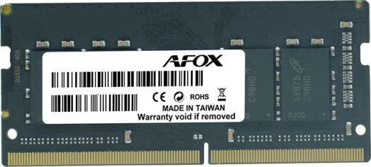 Memorie RAM Afox, DDR4, 16GB, 3200MHz, SO-DIMM, e zezë