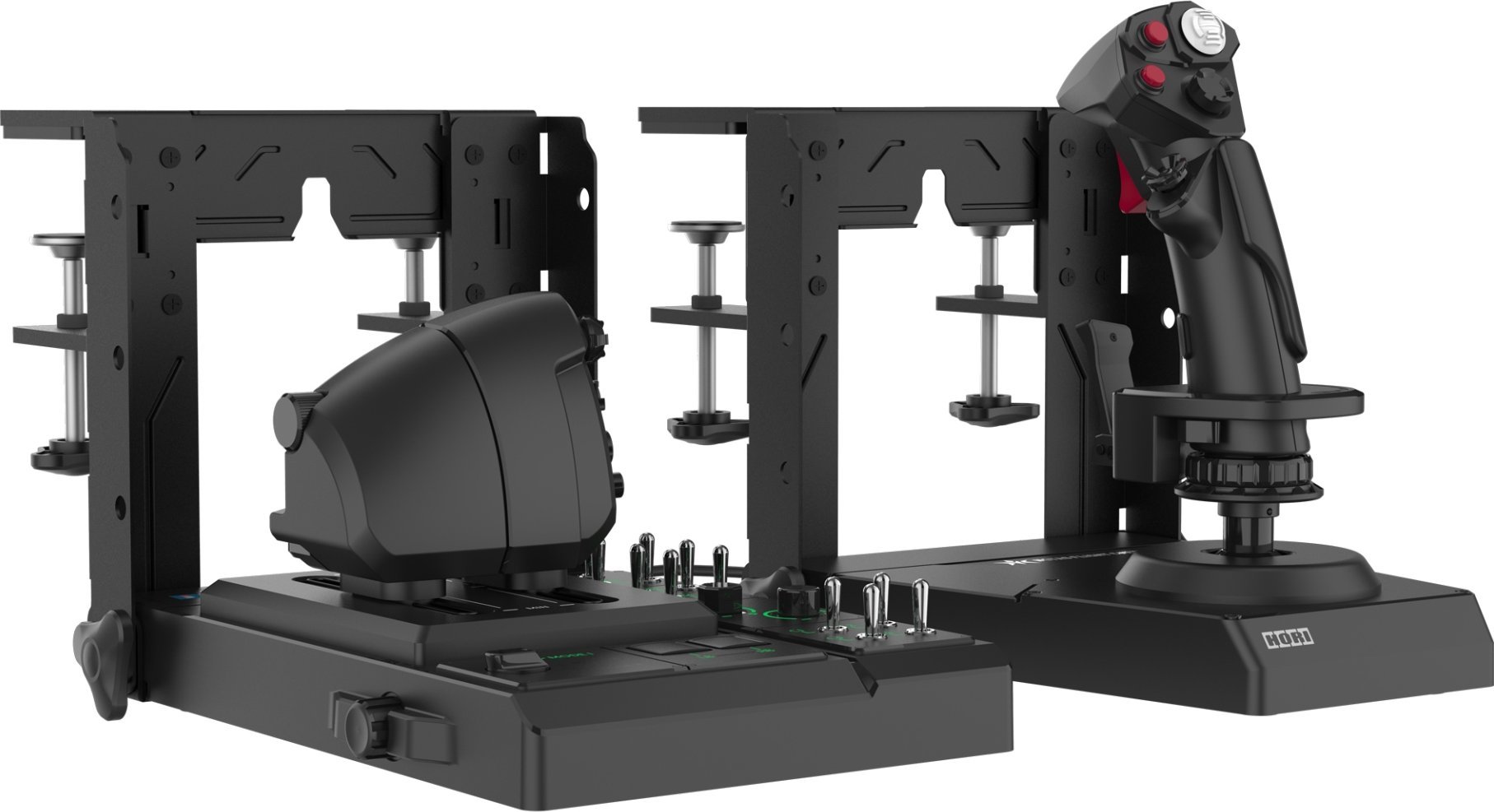 Joystick Hori HOTAS Flight Control System, me throttle dhe mount, për PC, i zi