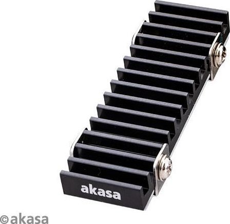 Heatsink për SSD M.2 Akasa Gecko Pro A-M2HS02-BK, alumin, për M.2 2280, i zi