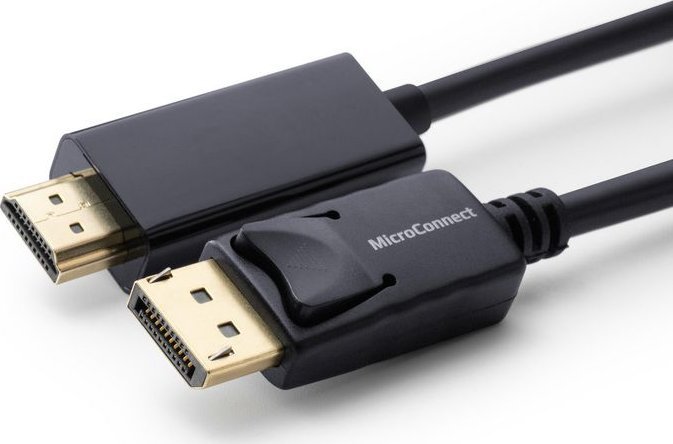 Adapter AV MicroConnect MC-DP-HDMI-200, DisplayPort në HDMI, 2m, i zi