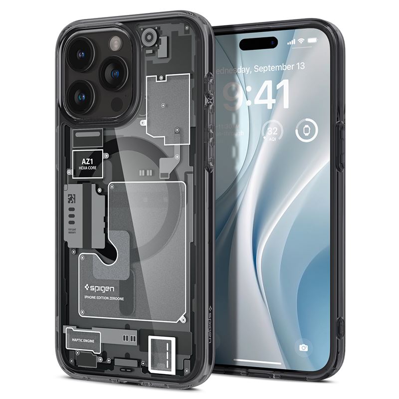 Mbrojtëse për celular iPhone 15 Pro Max Spigen Ultra Hybrid MagSafe, e zezë