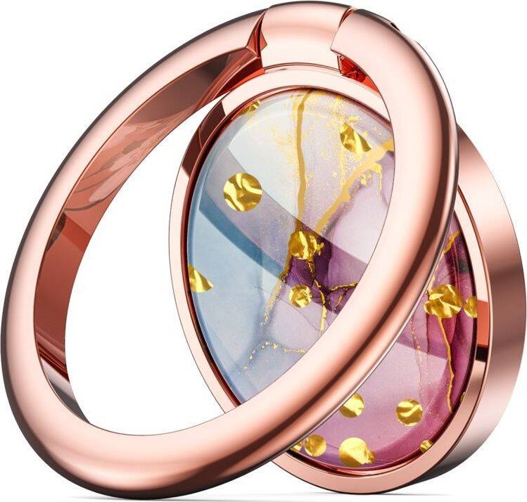 Mbajtëse magnetike për telefon Tech-Protect Ring Stand, unazë 360°, mermer rozë