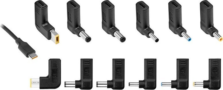 Adapter universal për laptop Tracer Prime, 65W, 7in1, i zi
