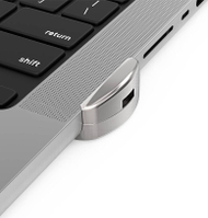 Adapter sigurie Compulocks Ledge Lock për MacBook Pro 14" M1 M2 M3, me kabllo sigurie, i argjendtë