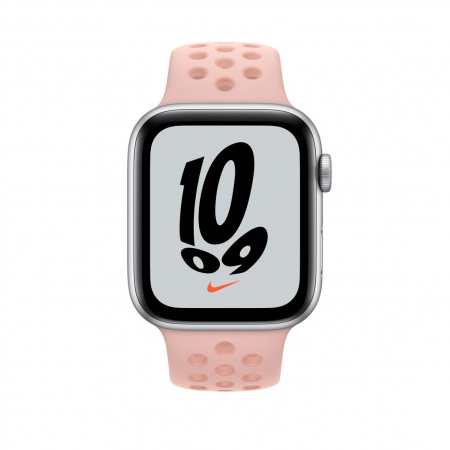 Apple Watch 45mm Nike Band, Pink Oxford/Rose Whisper Nike Sport Band - Regular (Seasonal Spring 2022)