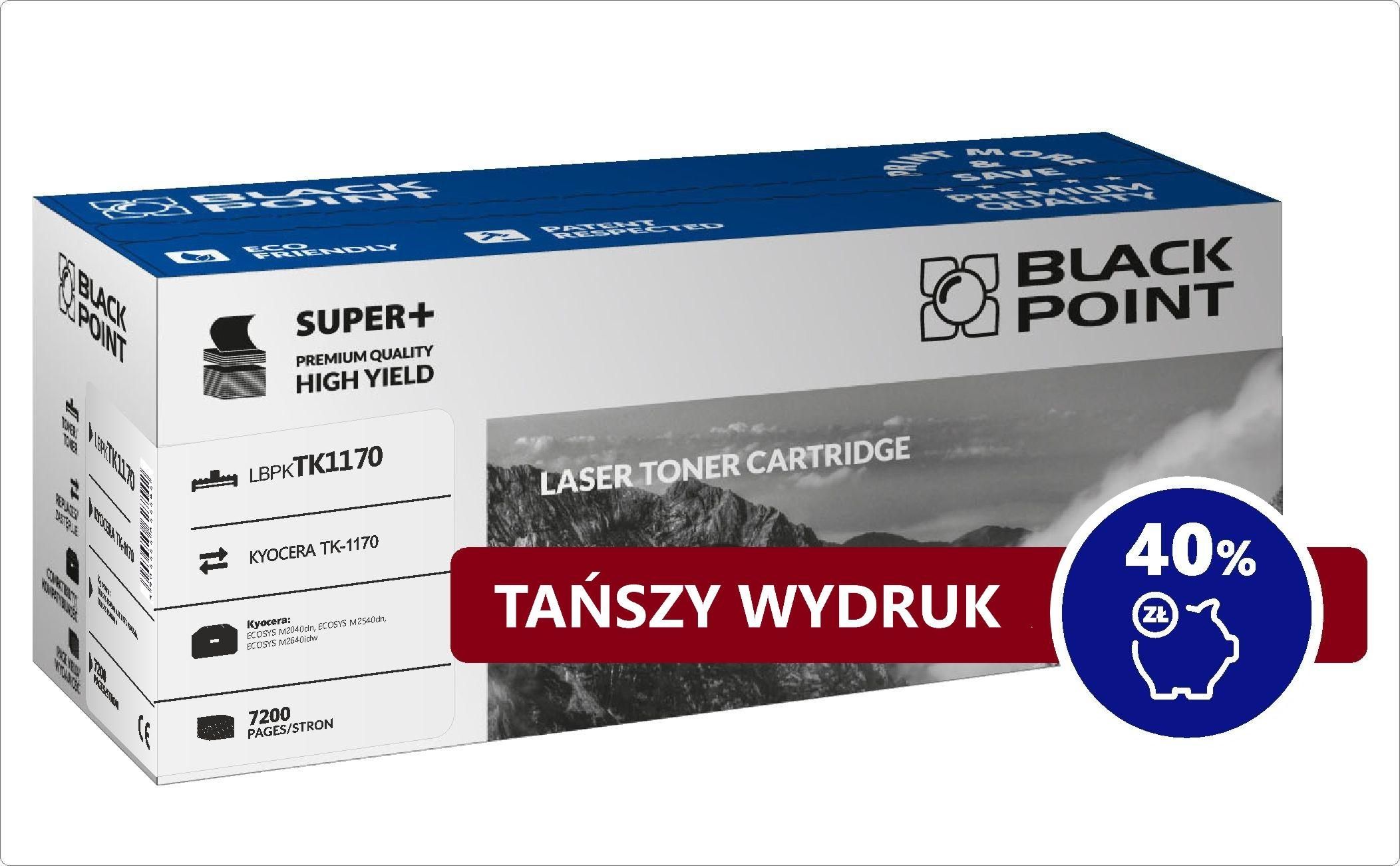 Toner për printer Black Point LBPKTK1170, zëvendësues për TK-1170, i zi