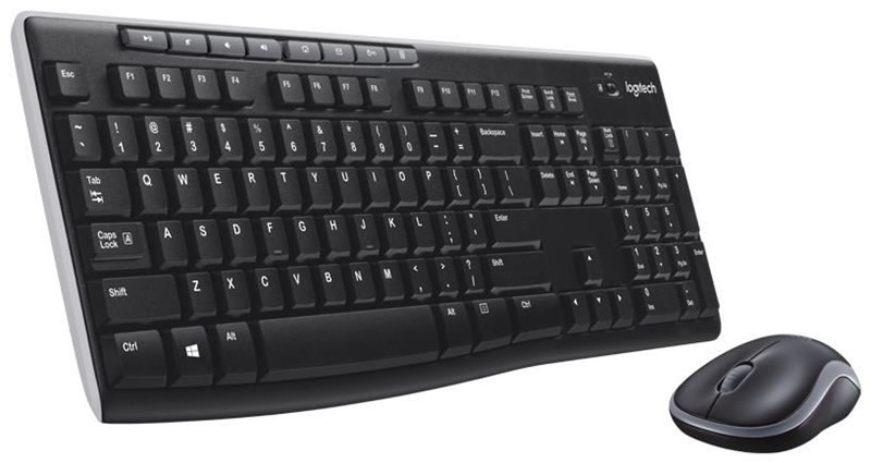Set tastierë dhe mi Logitech MK270, wireless, USB, i zi