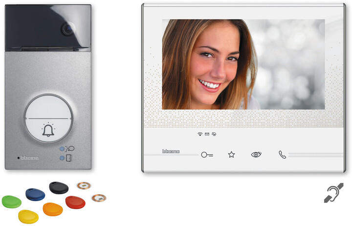Interfon Legrand CL300 WiFi + video Linea 3000 me lexues e-chip - set për 1 apartament
