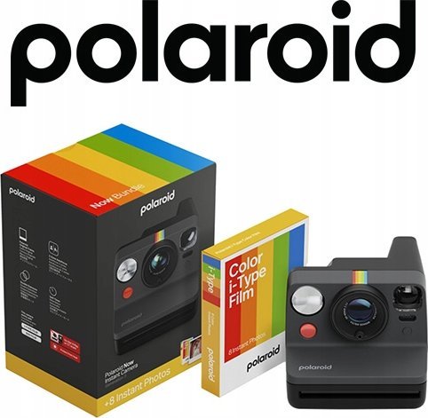 Kamerë instant Polaroid Now, analog, USB C, e zezë