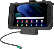 Активен држач за таблет RAM Mounts RAM HOL SAM60CPU, за Samsung Tab Active5 Tab Active3 Tab Active2, со полнење GDS pogo, црна