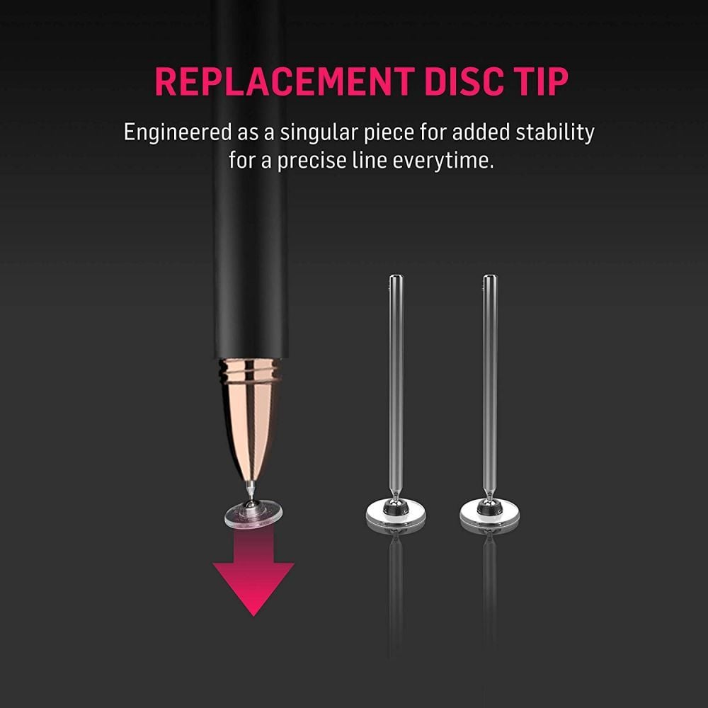 Stilolaps për ekran me prekje Adonit Jot Pro 4, preciz, alumin, i zi