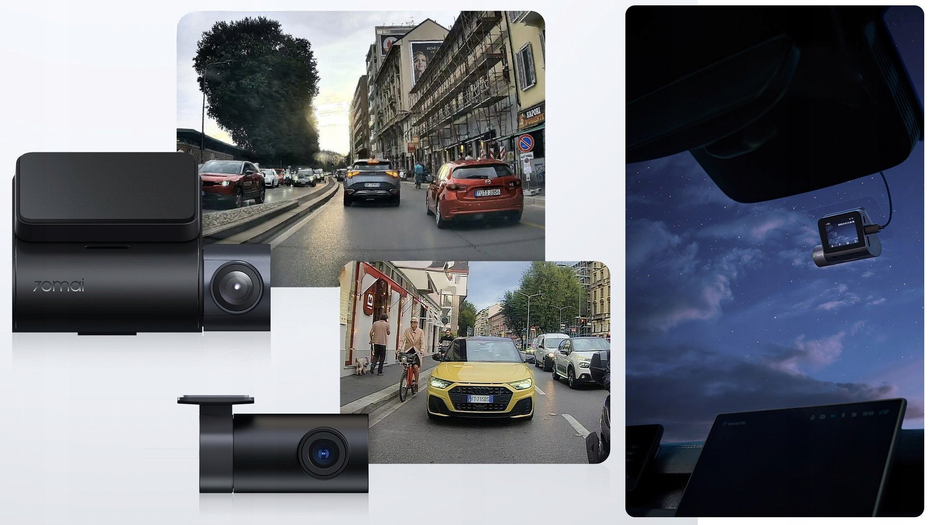 Камера за автомобил 70mai Dash Cam A400, 1440P, 145° FOV, сива