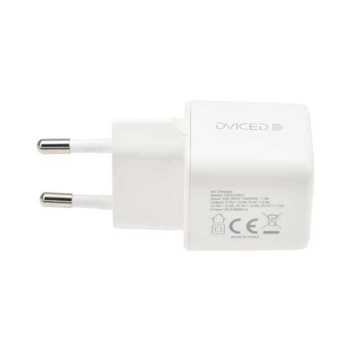 Dviced Wall Charger 30W GaN USB-C EU, White