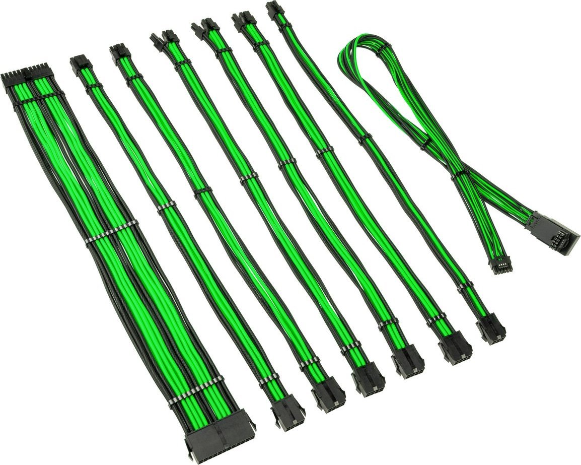Set zgjatues kabllosh PC Kolink Core Pro 12VHWPR Type 1, braided, Venom Green