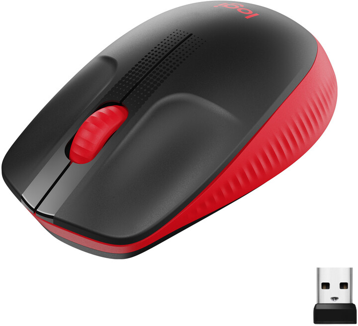 Глушец Logitech M190, црвен