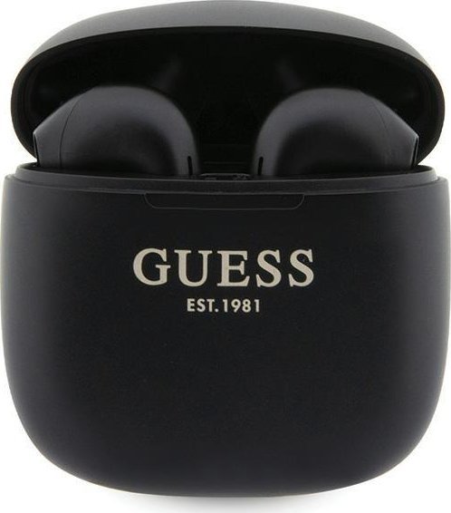 Kufje wireless Guess Classic EST Logo GUTWST26PSK, Bluetooth 5.3, TWS, të zeza