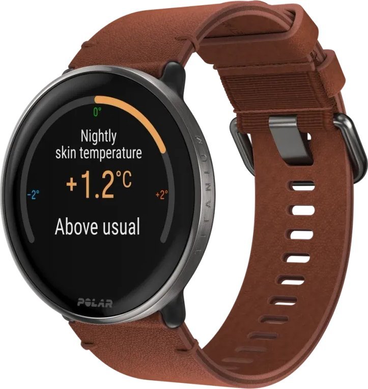 Ora sportive Polar Ignite 3 Titanium, GPS, ekran 1.28" AMOLED, kafe