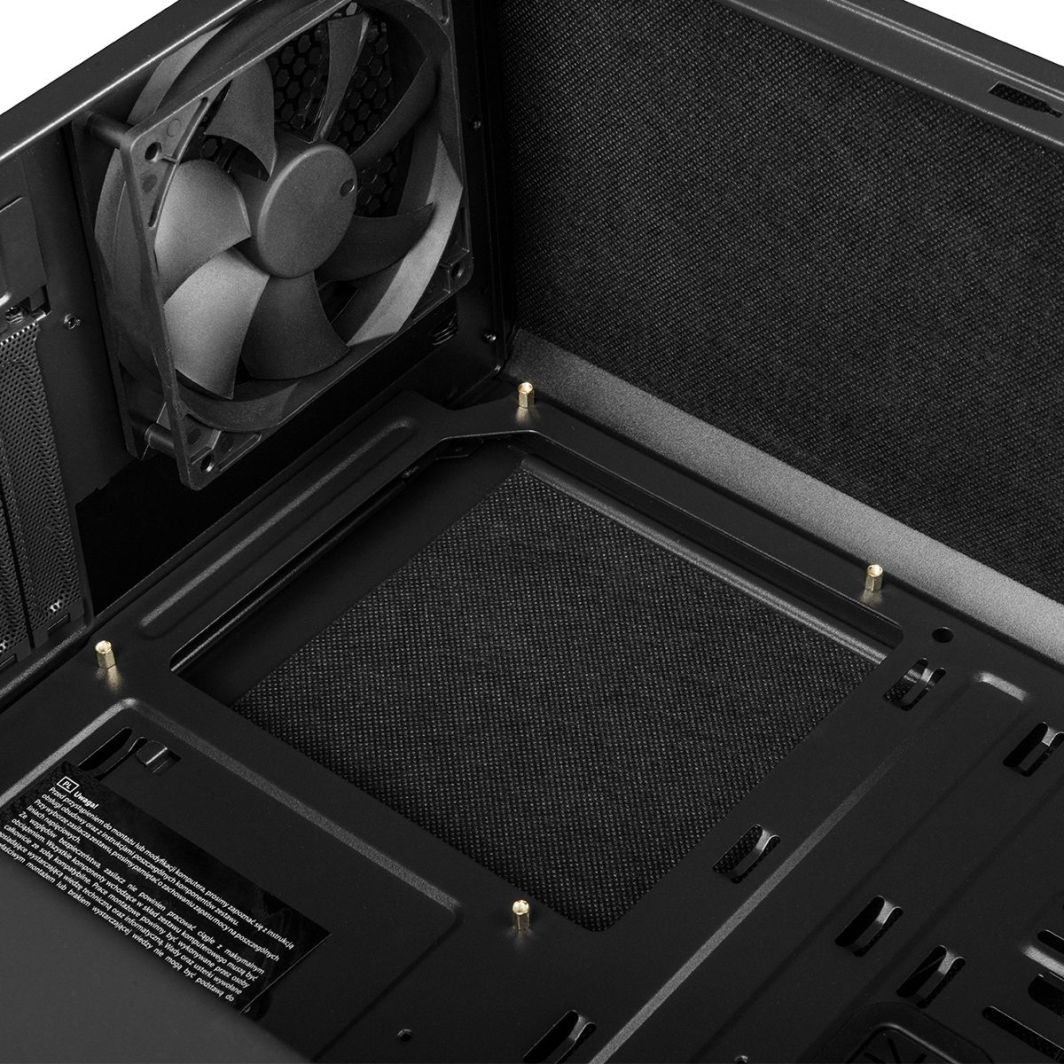 Kasë kompjuteri Modecom Oberon Pro Silent (AT-OBERON-PS-10-000000-0002), e zezë