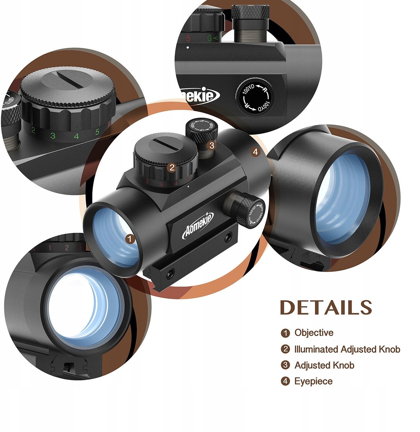 Оптика за нишанење Industry Brand 3-9x40, објектив 40 mm, цевка 1\", црна