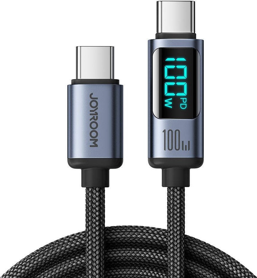 Kabllo USB Joyroom S-CC100A16, USB-C në USB-C, 1.2m, 100W, e zezë