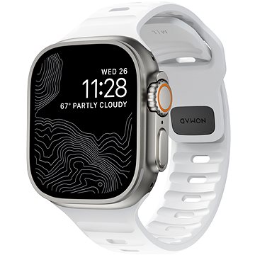 Спортска ременка за Apple Watch, 46mm 49mm, FKM, бела