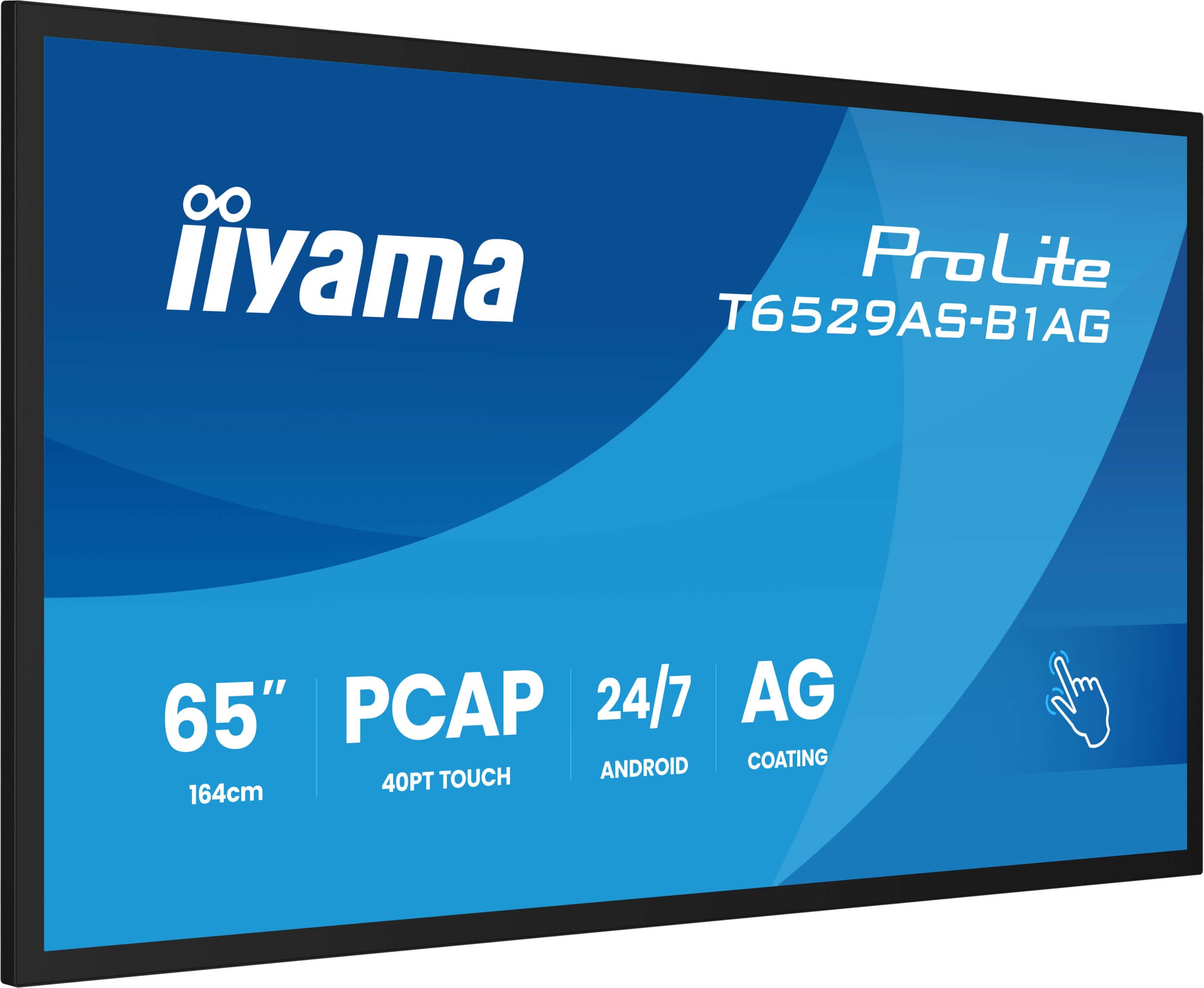 Интерактивен монитор Iiyama T6529AS-B1AG, 65\", 4K Ultra HD, на допир, црн