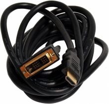 Kabllo HDMI në DVI Art Oem, 1.8m, najlon, i zi