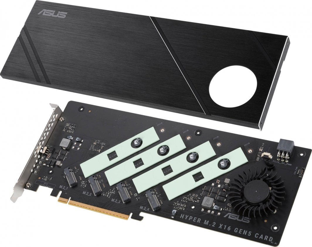 Адаптер Asus Hyper M.2 x16 Gen5, PCI Express 5.0 x16, 4x M.2 PCIe NVMe