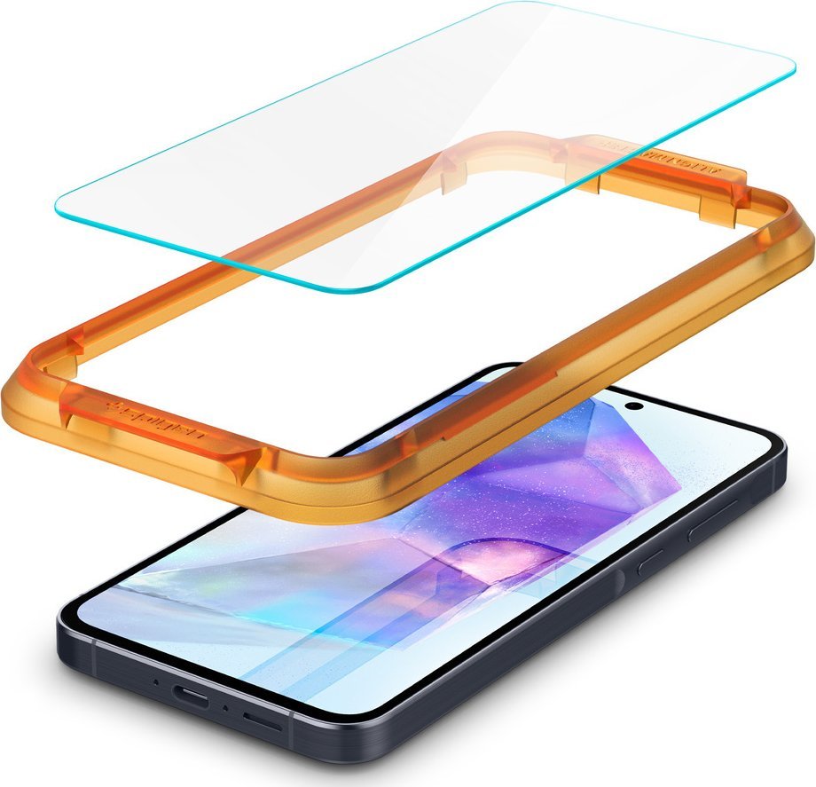 Заштитно стакло Spigen Glas.tR AlignMaster за Samsung Galaxy A55 5G, 2 парчиња, висока транспарентност