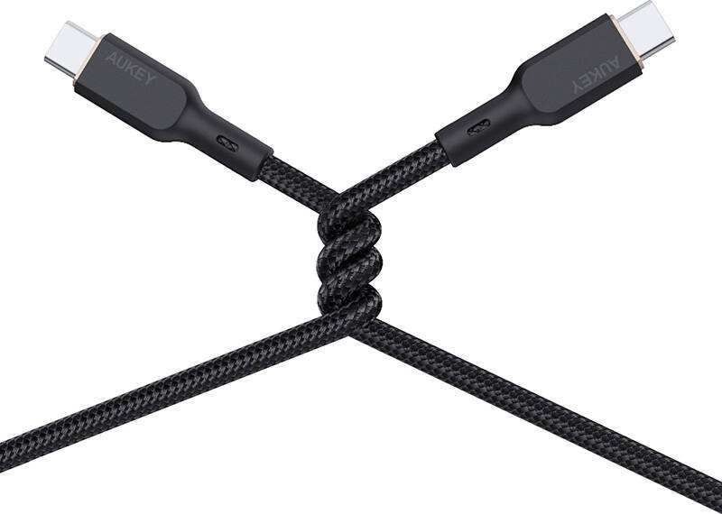 Kabllo USB-C në USB-C Aukey CB-KCC101, 1 m, 100 W PD, i zi