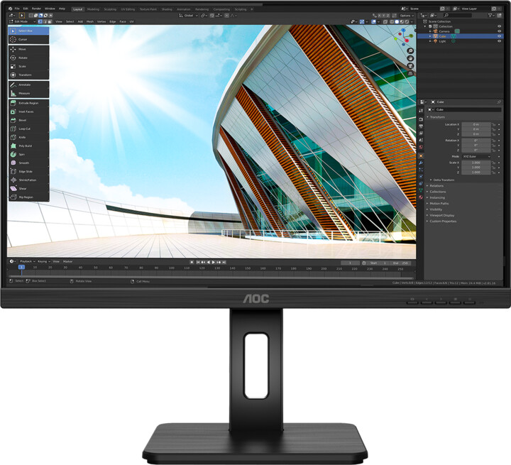 Monitor AOC 24P2C - LED 23.8 "
