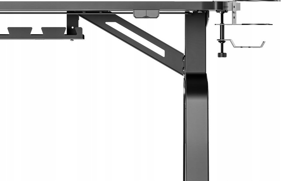 Tavolinë gaming Ultradesk BOOSTER, 136x70.5 cm, ndriçim RGB, e zezë