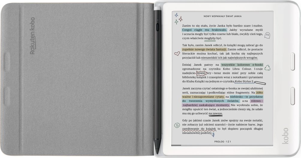 Навлака Rakuten Kobo SleepCover за Kobo Libra Colour, 7\", фолио, беж