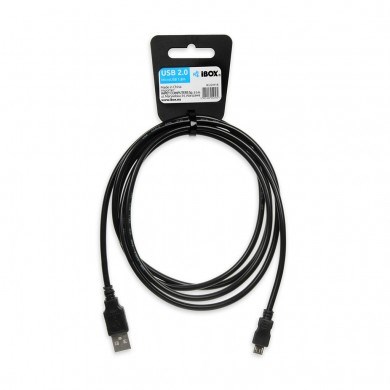 Kabllo iBOX, USB A / Micro-USB B, 1.8 m, e zezë