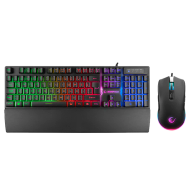 Kombo Gaming Rampage Fortuna V2 – Tastierë + Maus, USB, RGB, E Zezë