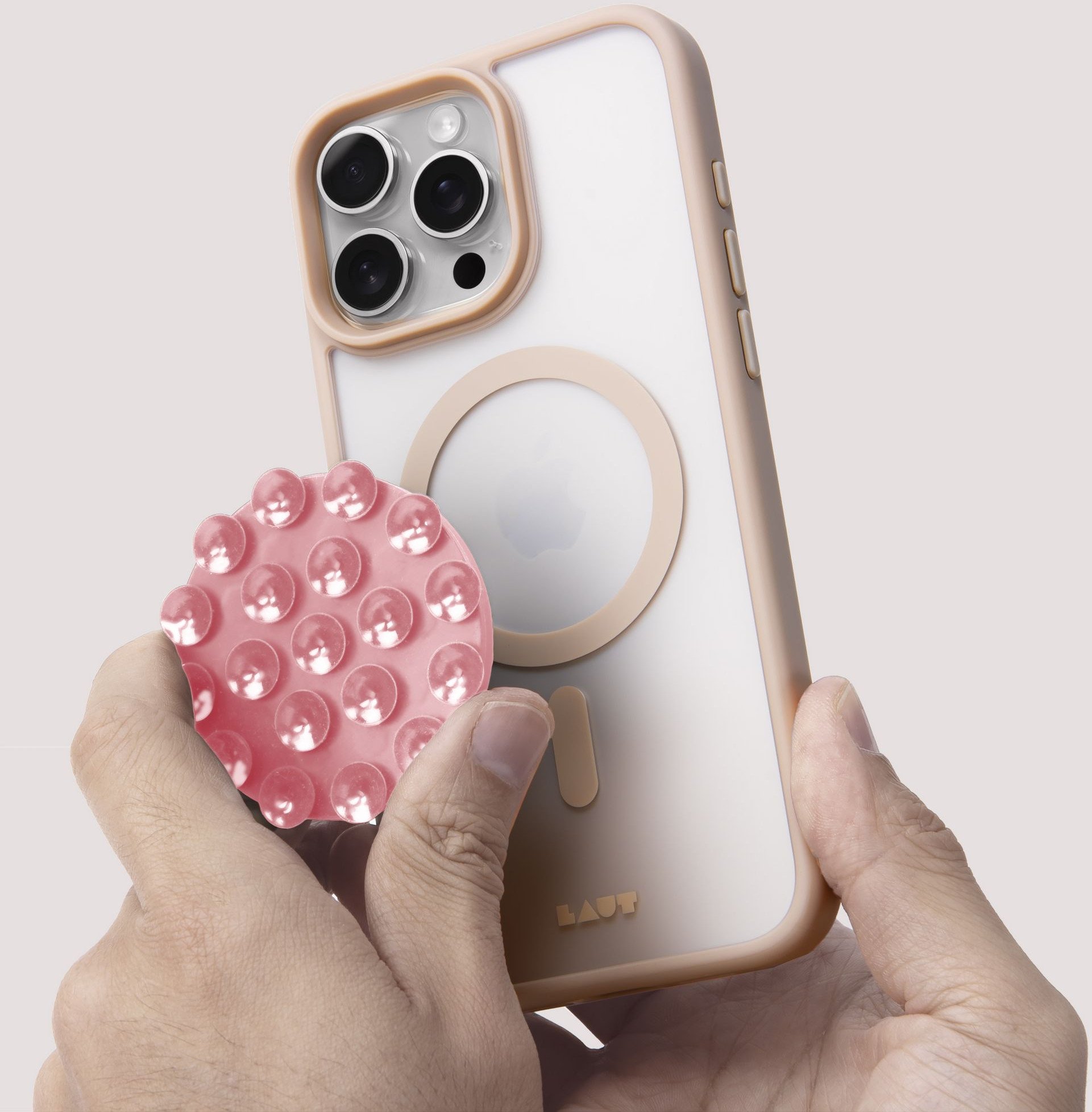 Mbajtëse telefoni MAGADD Sticker Pad, MagSafe, 360°, rozë