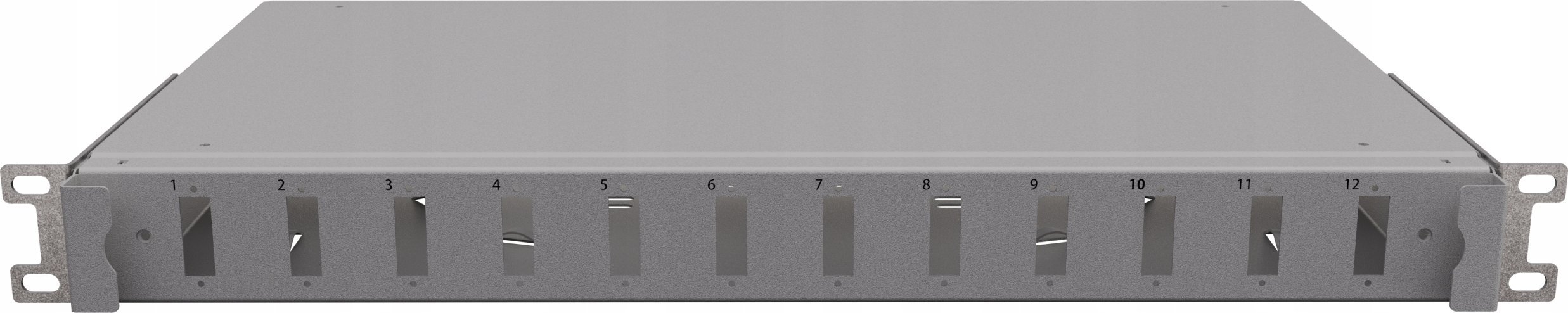 Panel optik Stalflex TFDP-19-1U-12D-SC-G, 12 porta SC duplex, 1U, gri