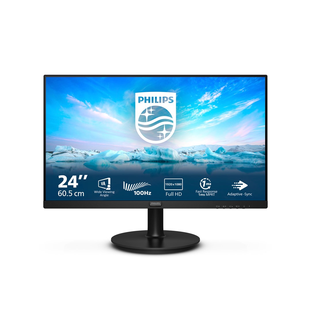 Monitor Philips V Line, 23.8", 1920 x 1080, 100 Hz, i zi
