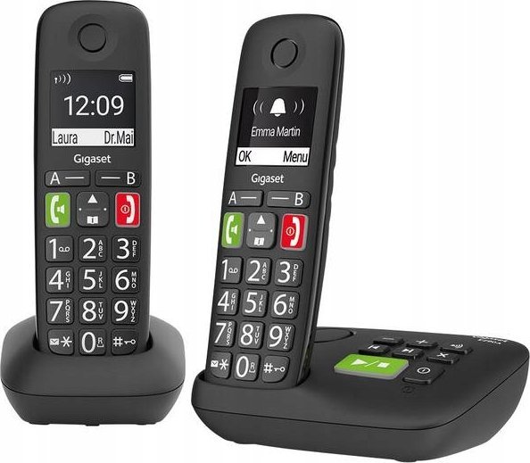 Telefoni pa tel Gigaset E290A Duo, analog DECT, Caller ID, i zi